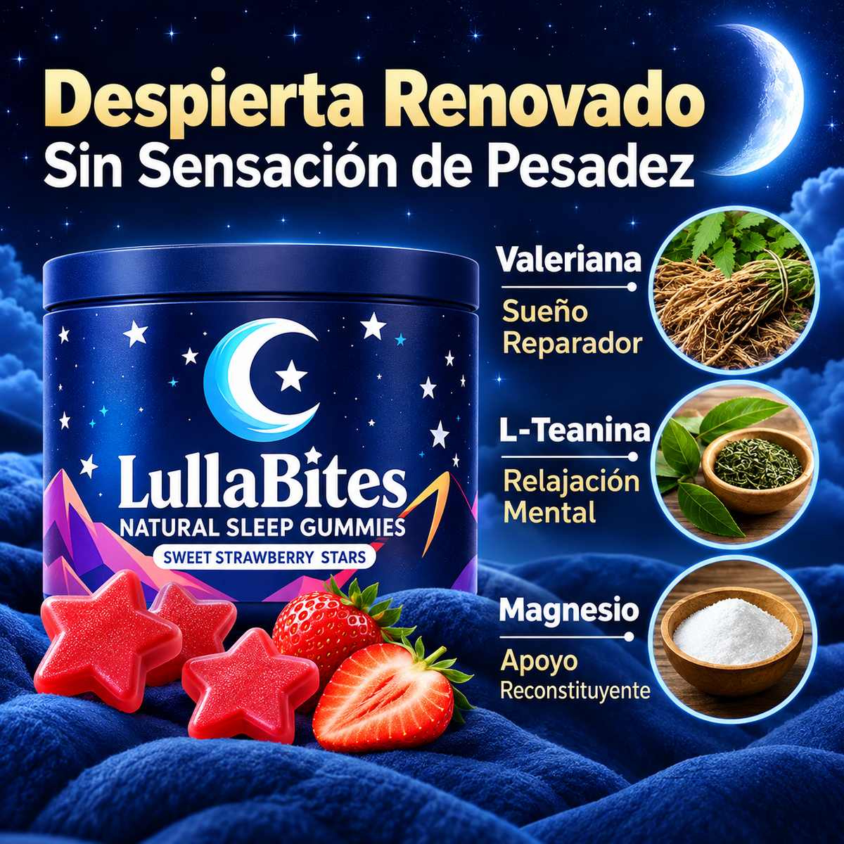 LullaBites – Gomitas Naturales para el Descanso Sin Melatonina