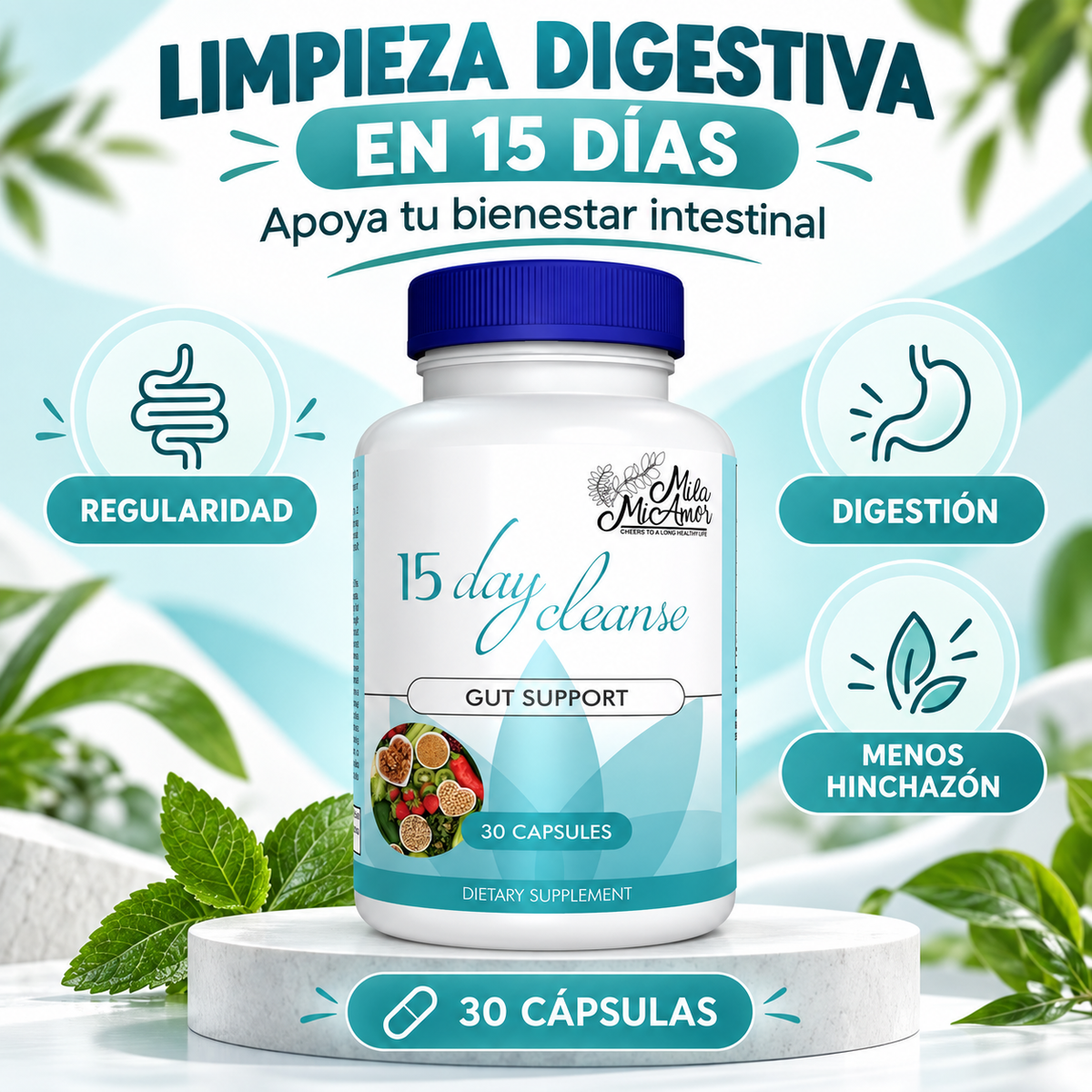 Clean 15™ – Limpieza Digestiva Completa en 15 Días