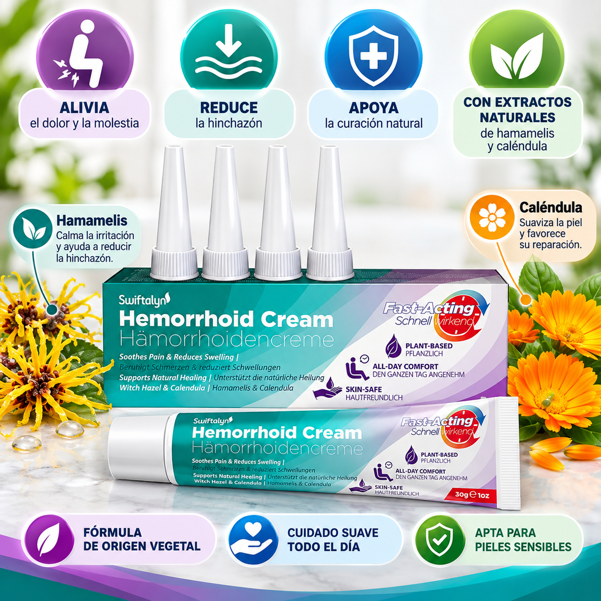 Crema para Hemorroides con Aloe Vera – 30 g