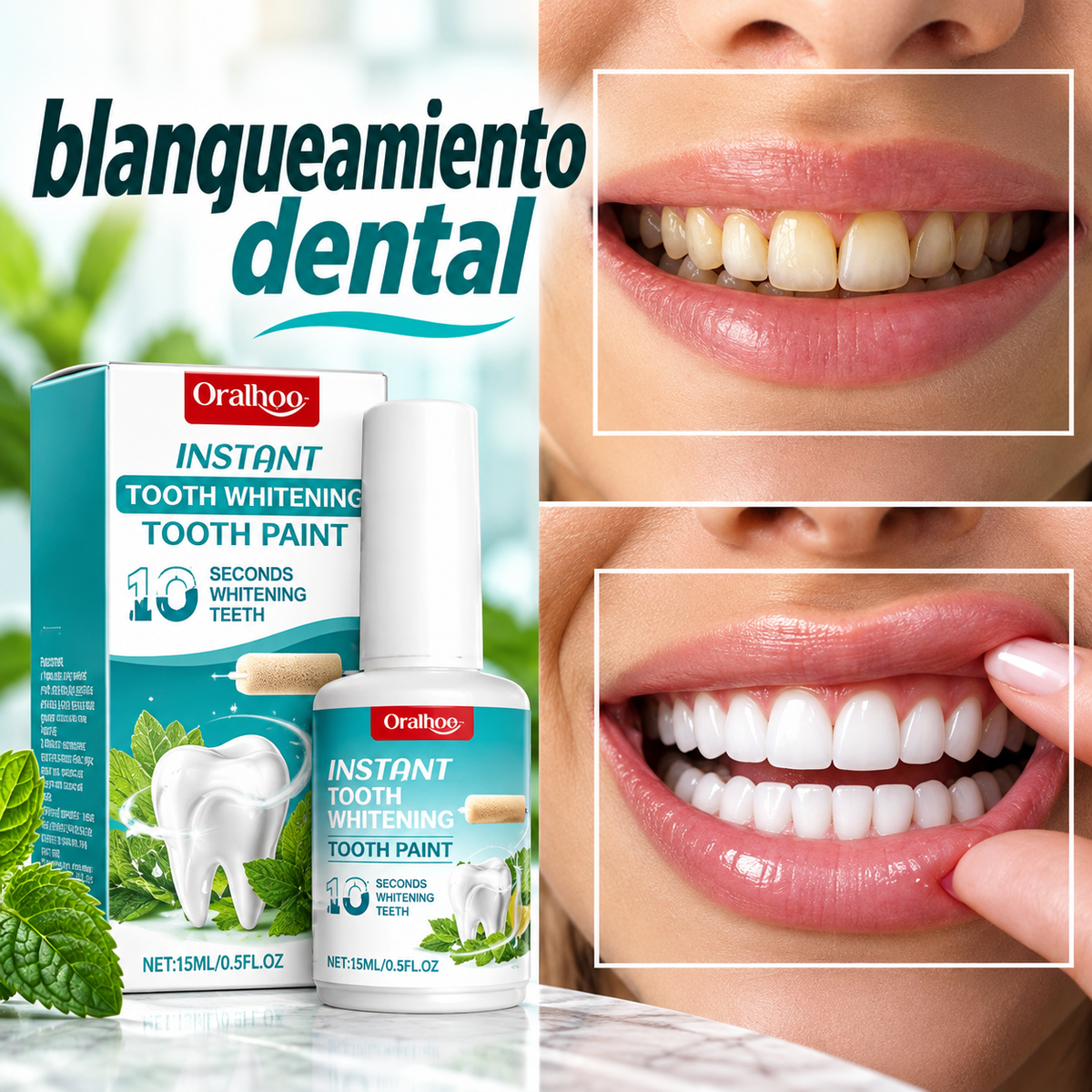 Esmalte Blanqueador Dental de Efecto Instantáneo