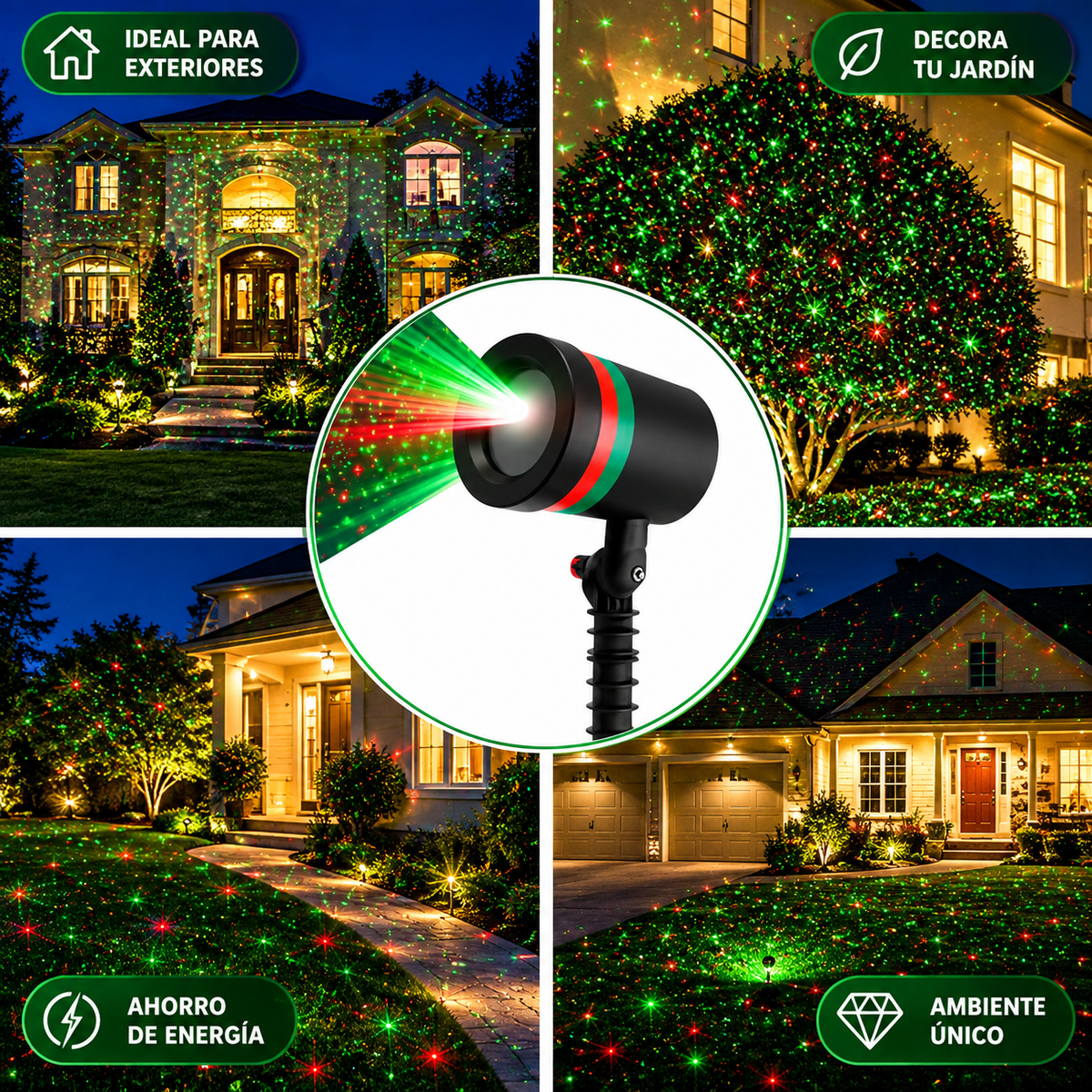 Proyector de Luces de Navidad para Exteriores