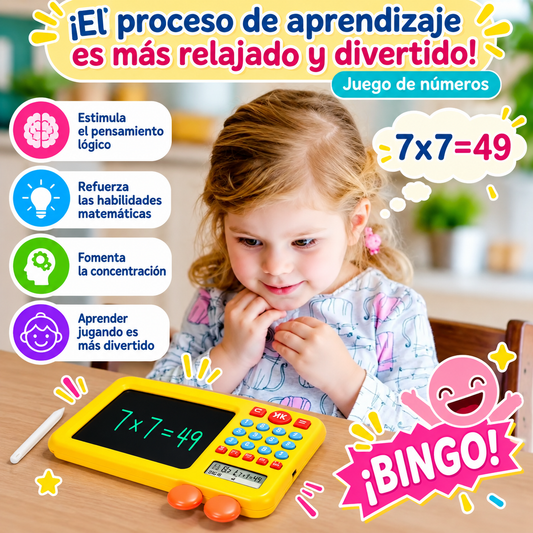 Calculadora Educativa Infantil con Pizarra Borrable para Aprender Matemáticas