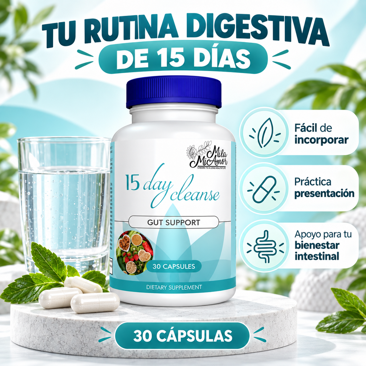 Clean 15™ – Limpieza Digestiva Completa en 15 Días