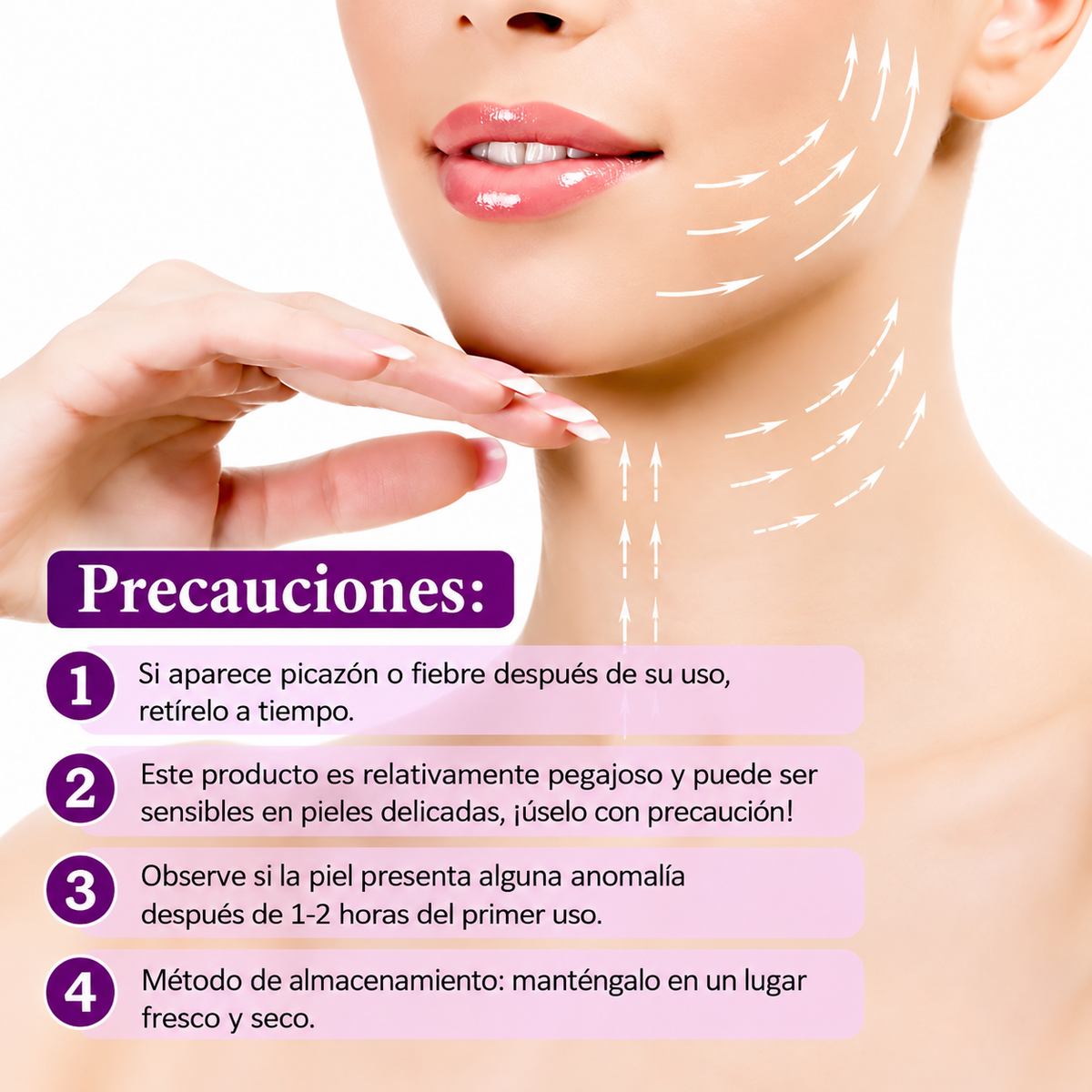 Cinta Facial Invisible de Efecto Lifting
