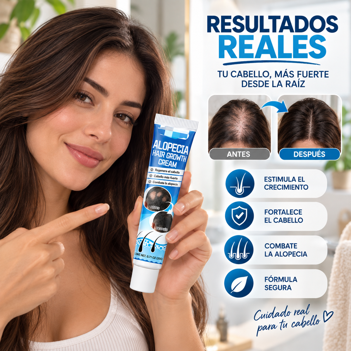 Crema Capilar Fortalecedora para Cabello Débil y con Caída – 20 g
