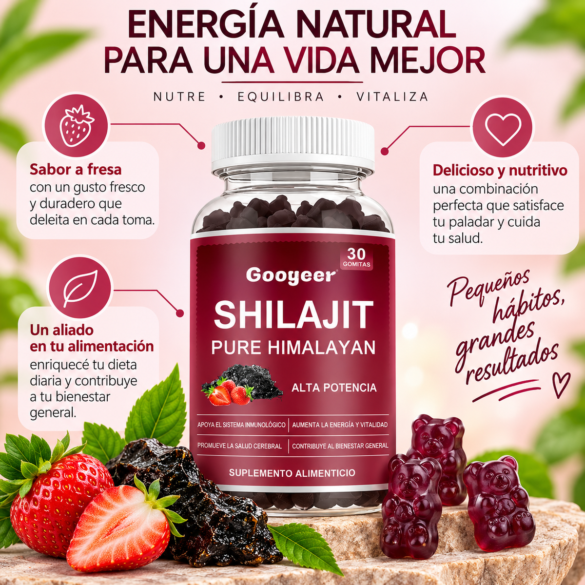 Gomitas de Shilajit Puro del Himalaya