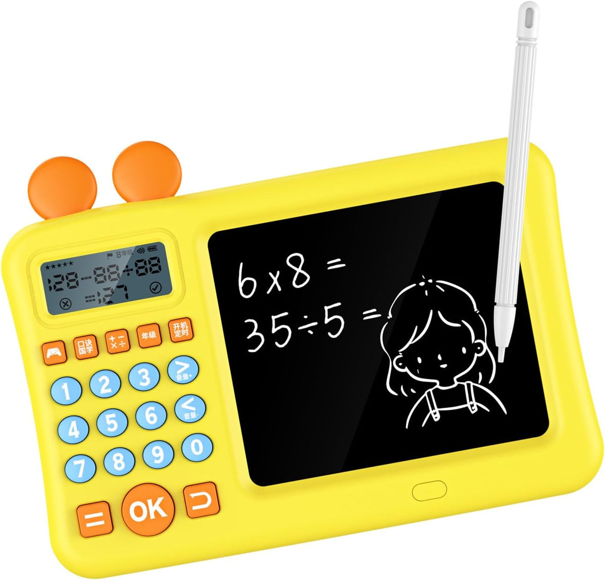 Calculadora Educativa Infantil con Pizarra Borrable para Aprender Matemáticas
