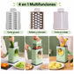 Rallador de Verduras Giratorio Multifuncional con 3 Cuchillas Intercambiables