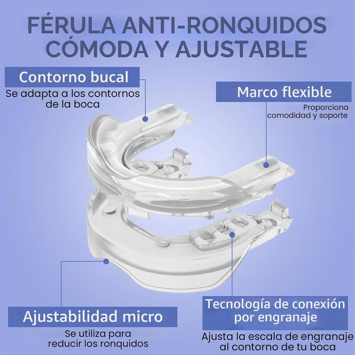 Protector Bucal Nocturno 2 en 1 – Bruxismo y Ronquidos