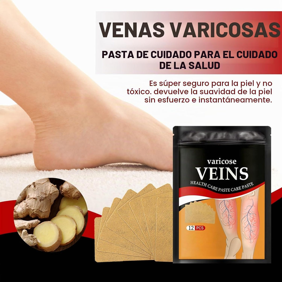 VARICOSE – Parches Herbales para el Cuidado de las Piernas