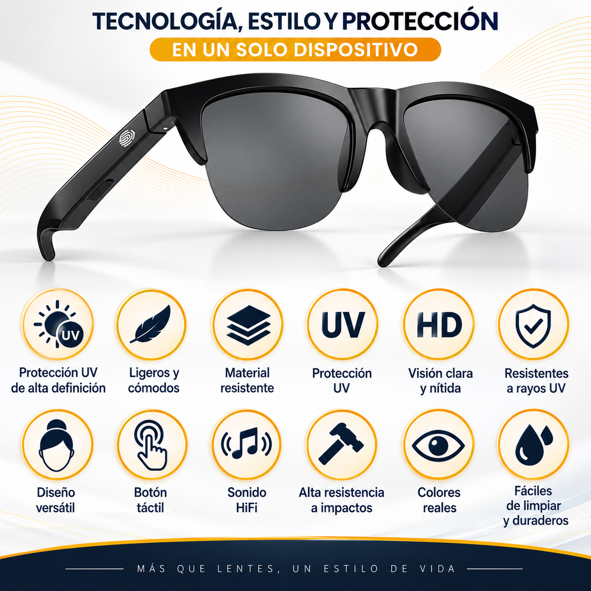 Lentes Inteligentes Bluetooth F-06