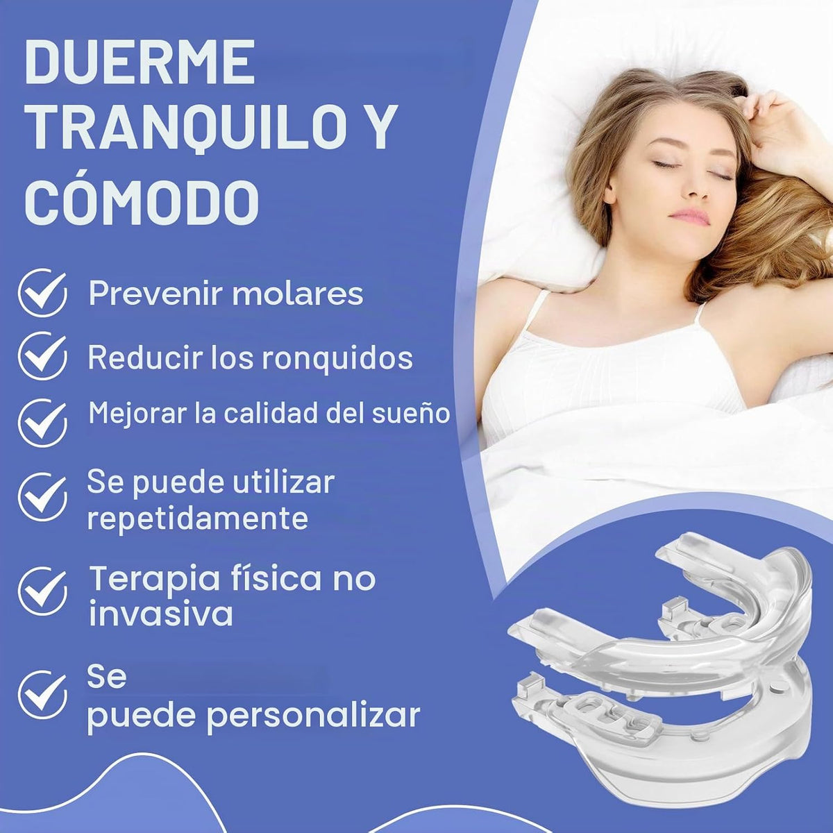 Protector Bucal Nocturno 2 en 1 – Bruxismo y Ronquidos