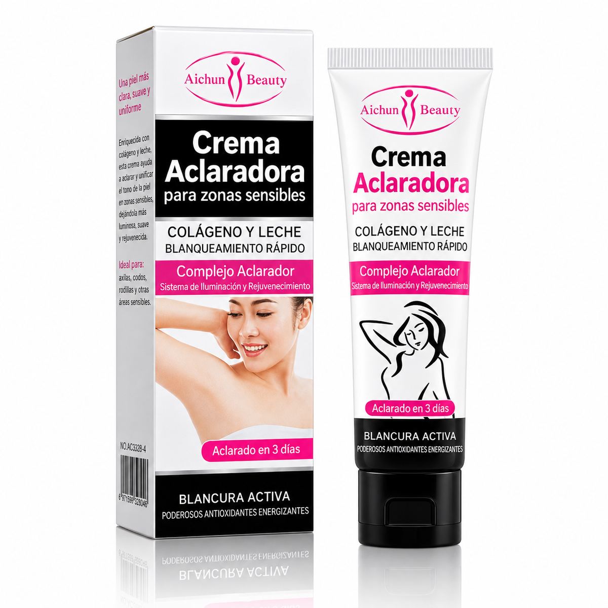 Crema Aclaradora para Axilas con Leche y Colágeno