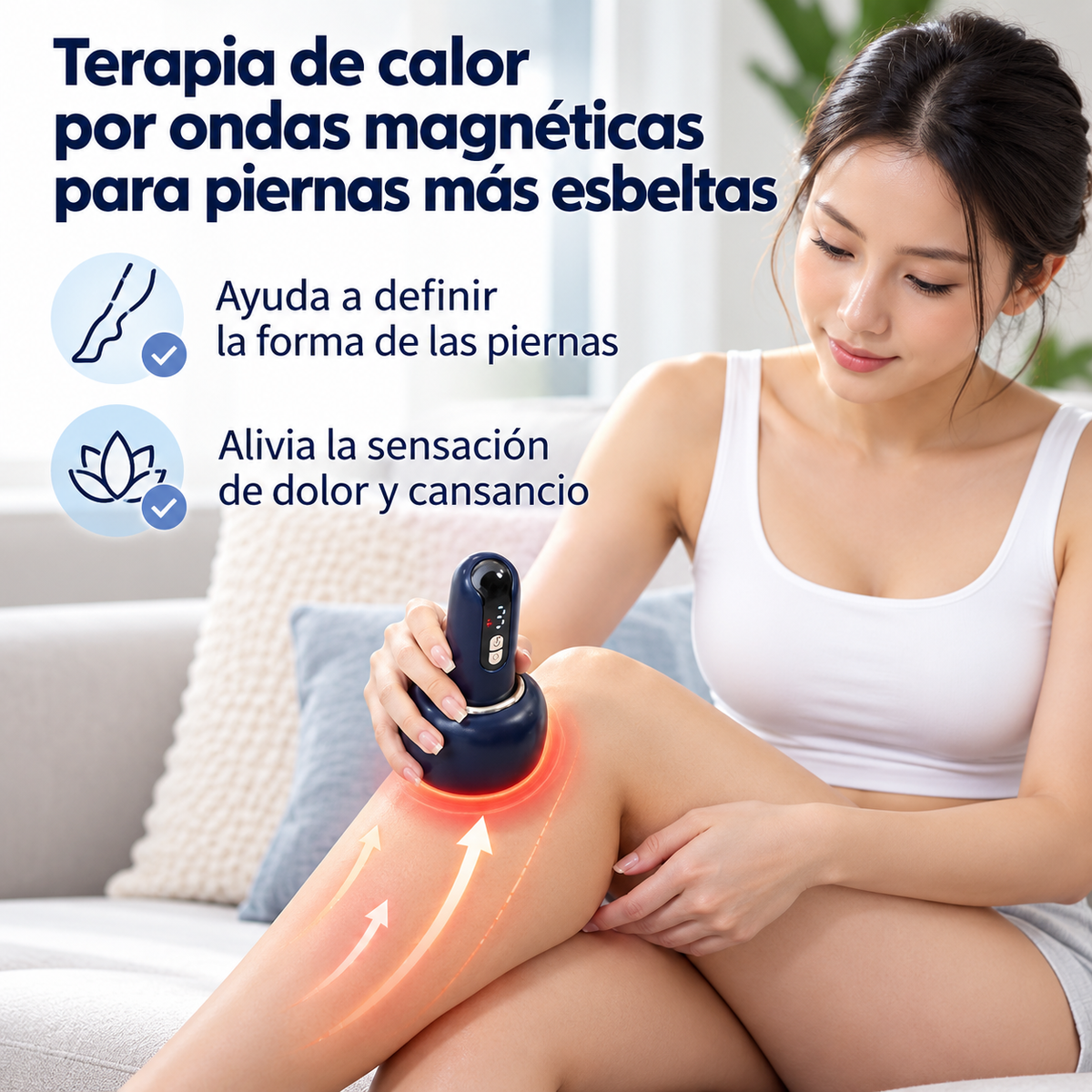 Masajeador Anticelulítico 4 en 1 con Ventosa, Luz Roja y Calor