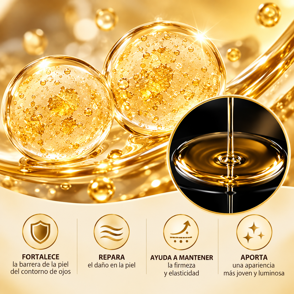 Crema para Contorno de Ojos 24K con Ácido Hialurónico