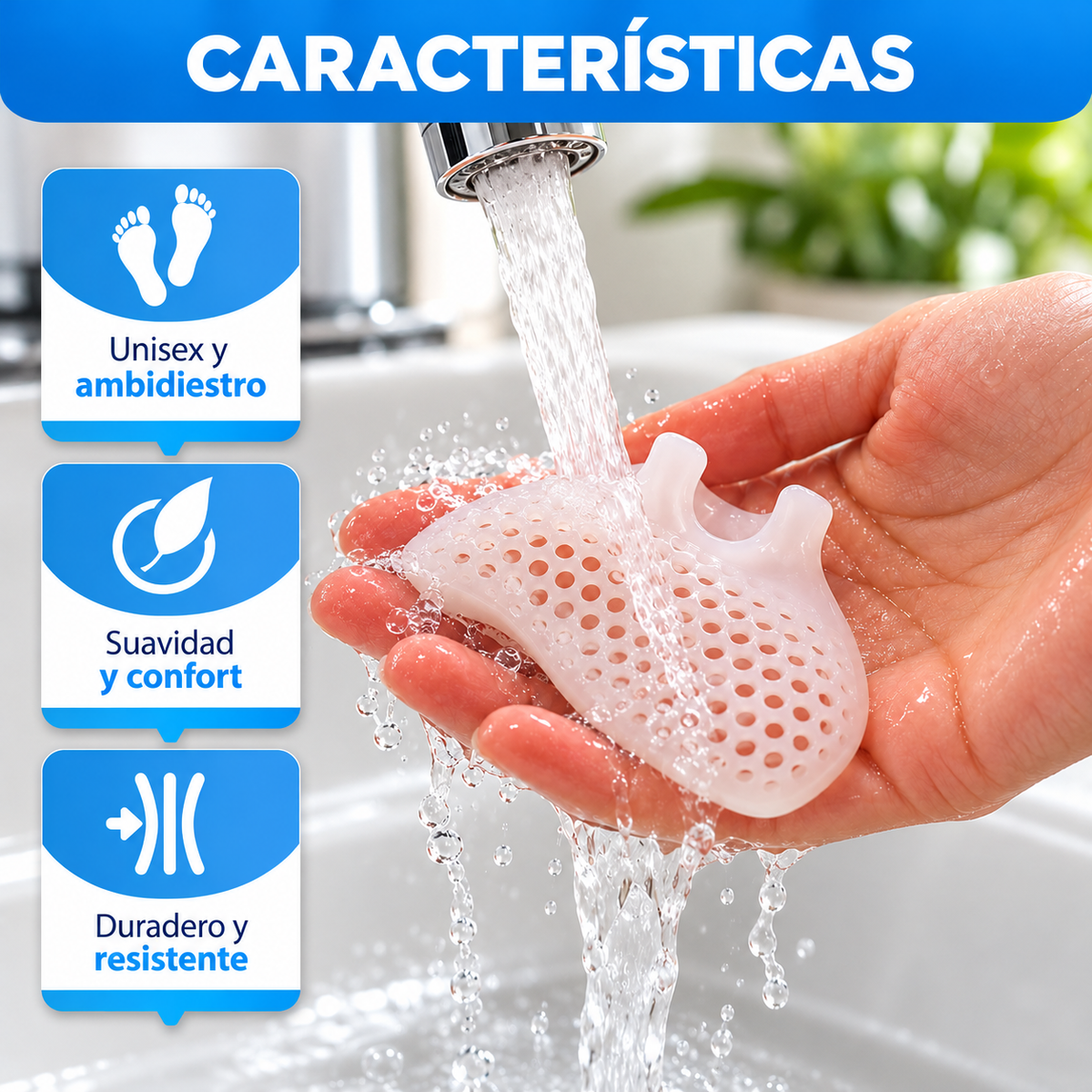 Almohadillas Metatarsales de Silicona Confort Antideslizantes-Pack x2