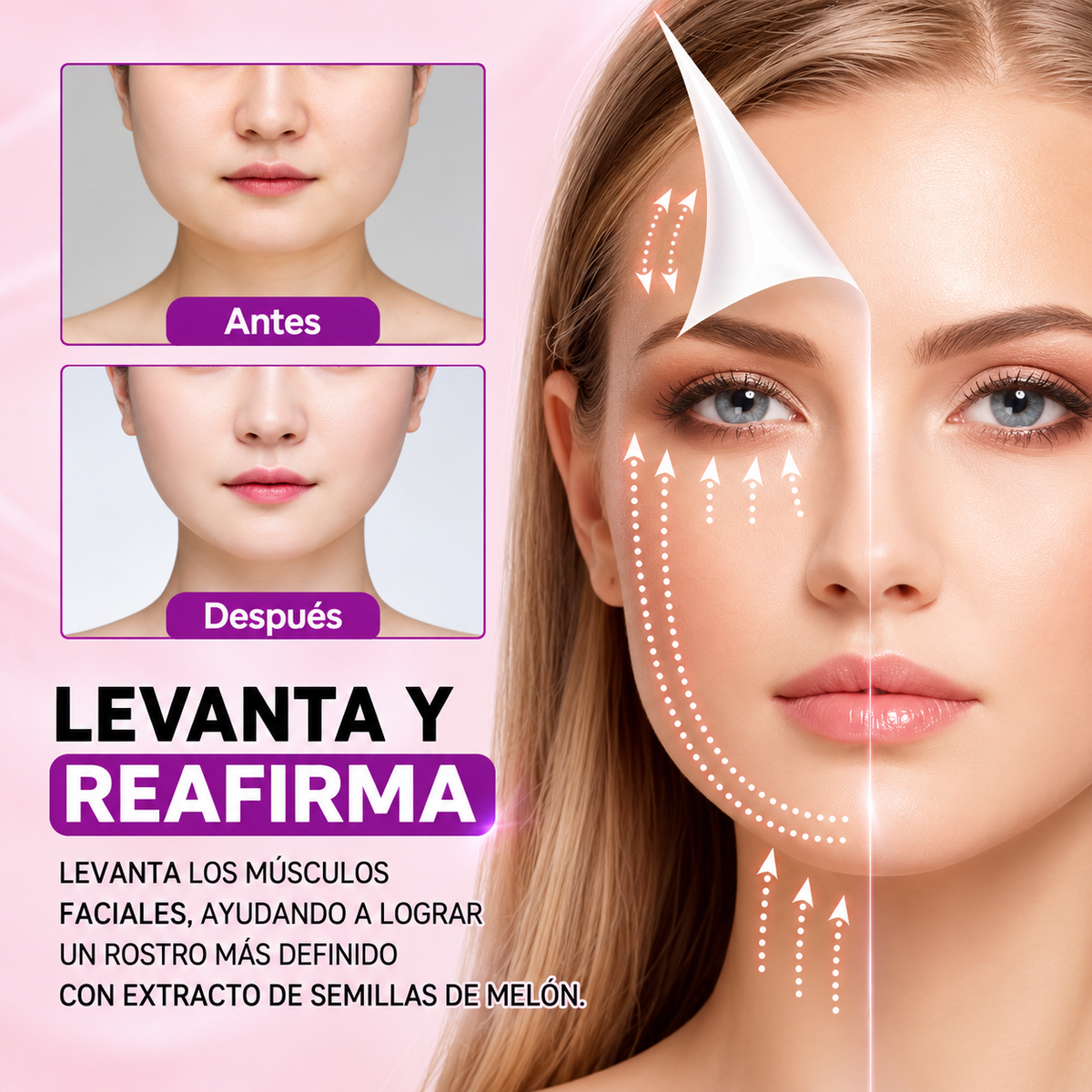Cinta Facial Invisible de Efecto Lifting