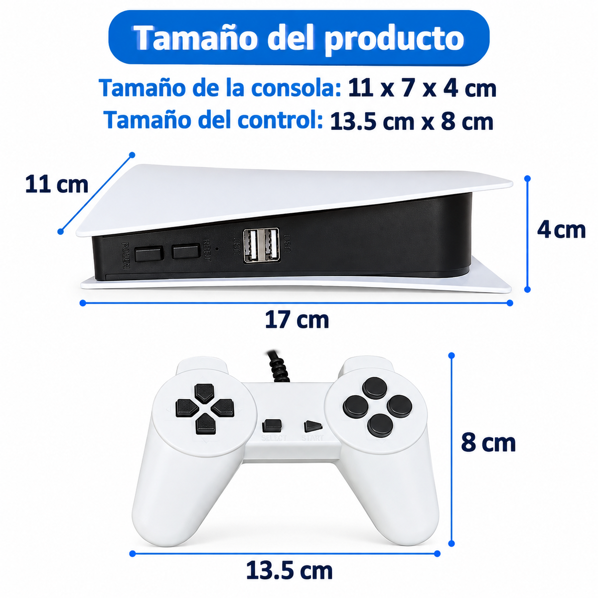 Consola GS5 Poly Station con 200 Juegos Clásicos y 2 Mandos