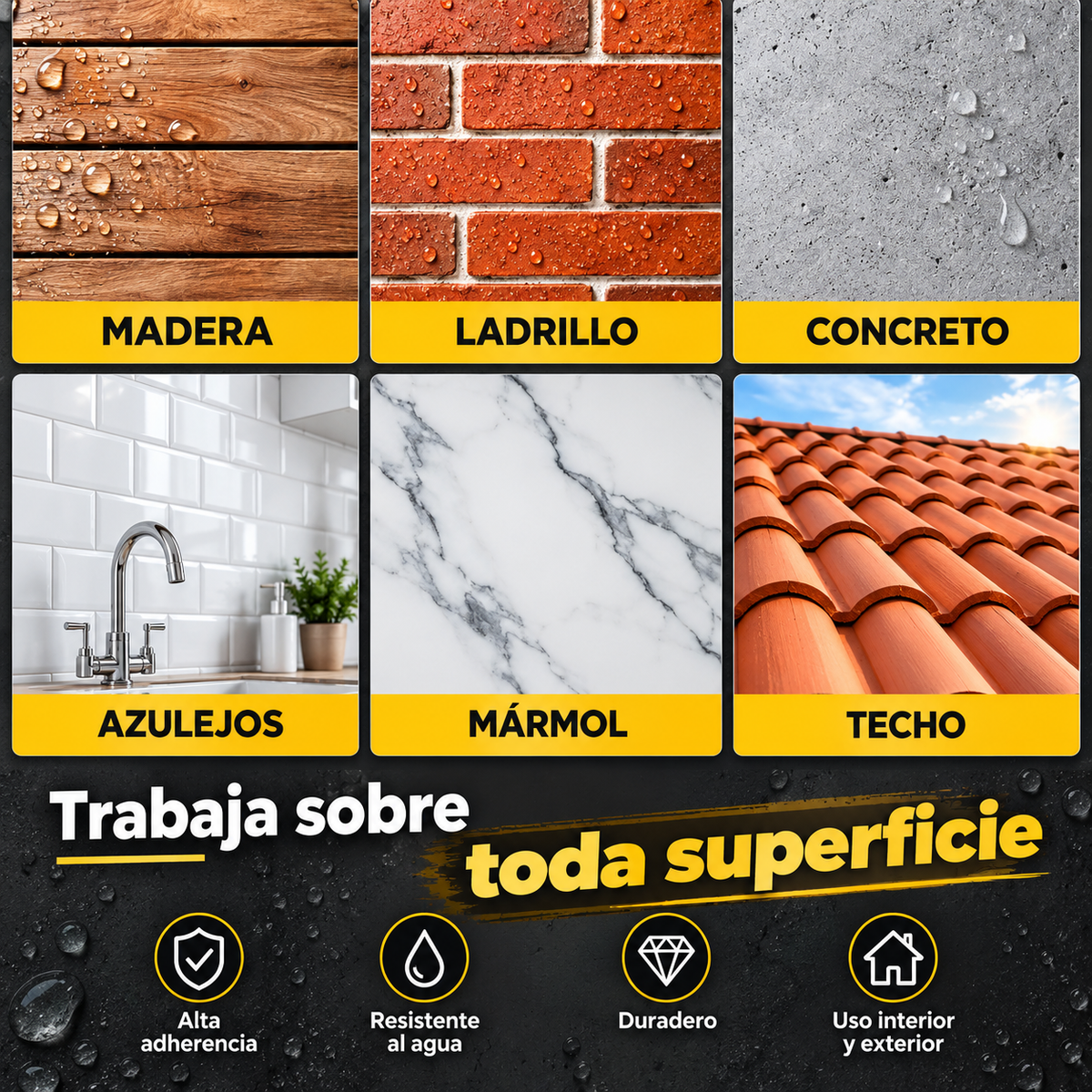 Sellador Adhesivo Impermeable Transparente Tapa Goteras 300 ml