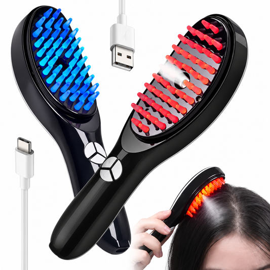 Cepillo Capilar para Cuero Cabelludo con Luz y Vaporizador