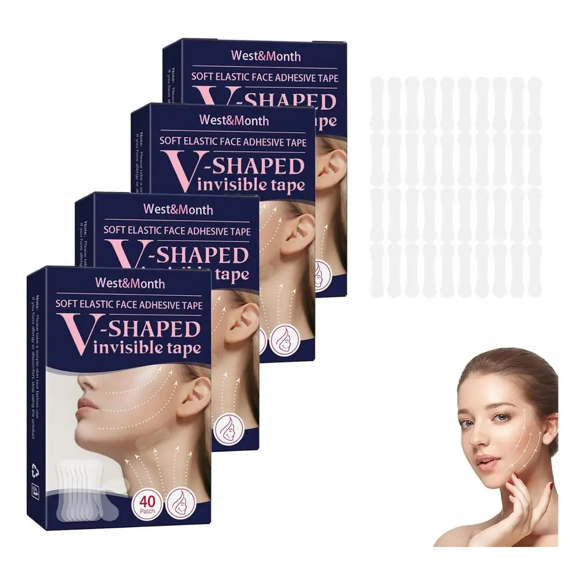 Cinta Facial Invisible de Efecto Lifting