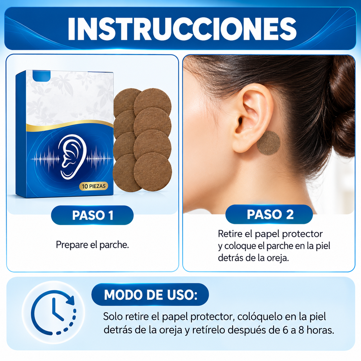 Parches para el Cuidado y Confort del Tinnitus