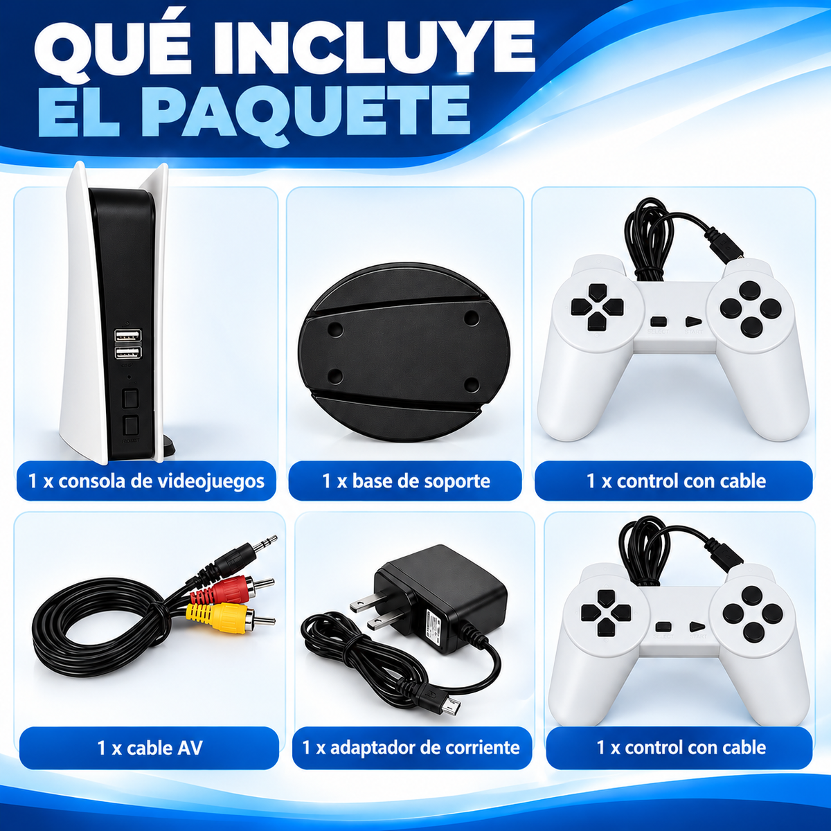 Consola GS5 Poly Station con 200 Juegos Clásicos y 2 Mandos