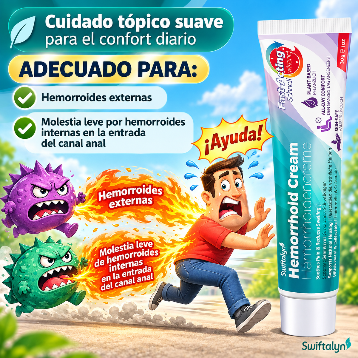 Crema para Hemorroides con Aloe Vera – 30 g