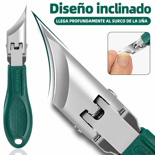 Cortaúñas Profesional en Ángulo con Sistema Antisalpicaduras – Pack de 2