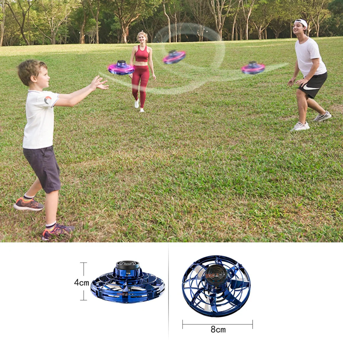 Spinner Volador Tipo OVNI con Efecto Boomerang y Giro 360°
