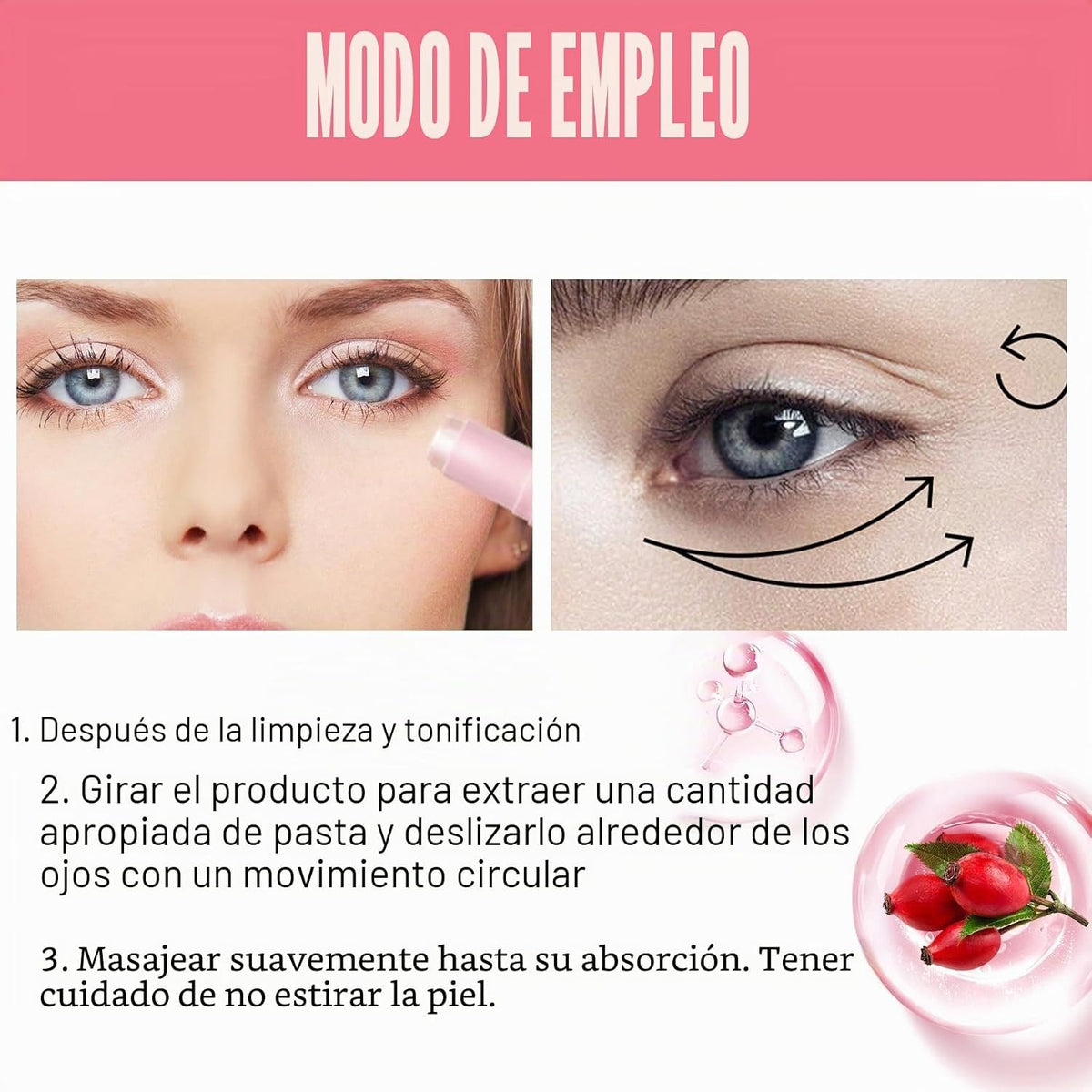 Pack 2 Sticks de Rosa Mosqueta – Ojeras, Bolsas y Líneas Finas