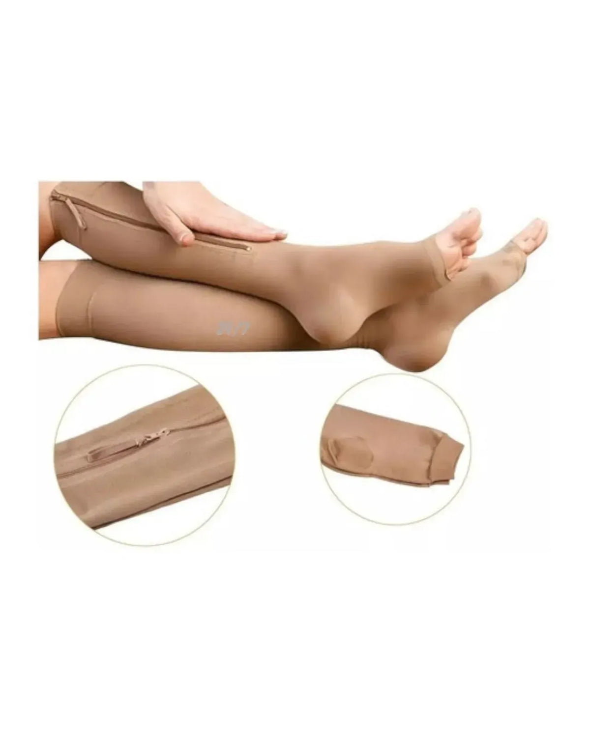 Medias de Compresión para Varices con Cremallera – Comodidad y Soporte para Tus Piernas