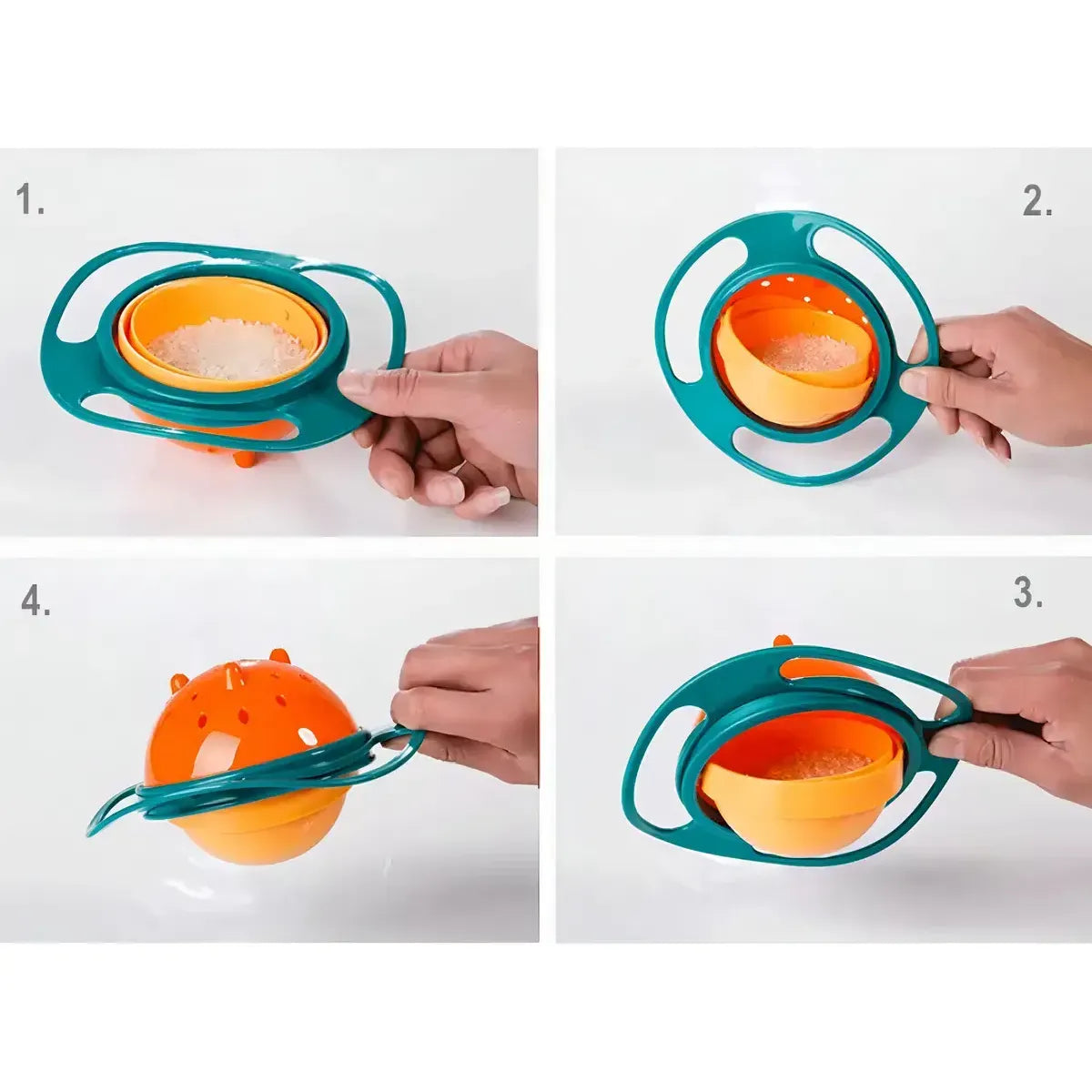 Plato Infantil Giratorio 360° Antiderrames – Tazón para Bebés y Niños
