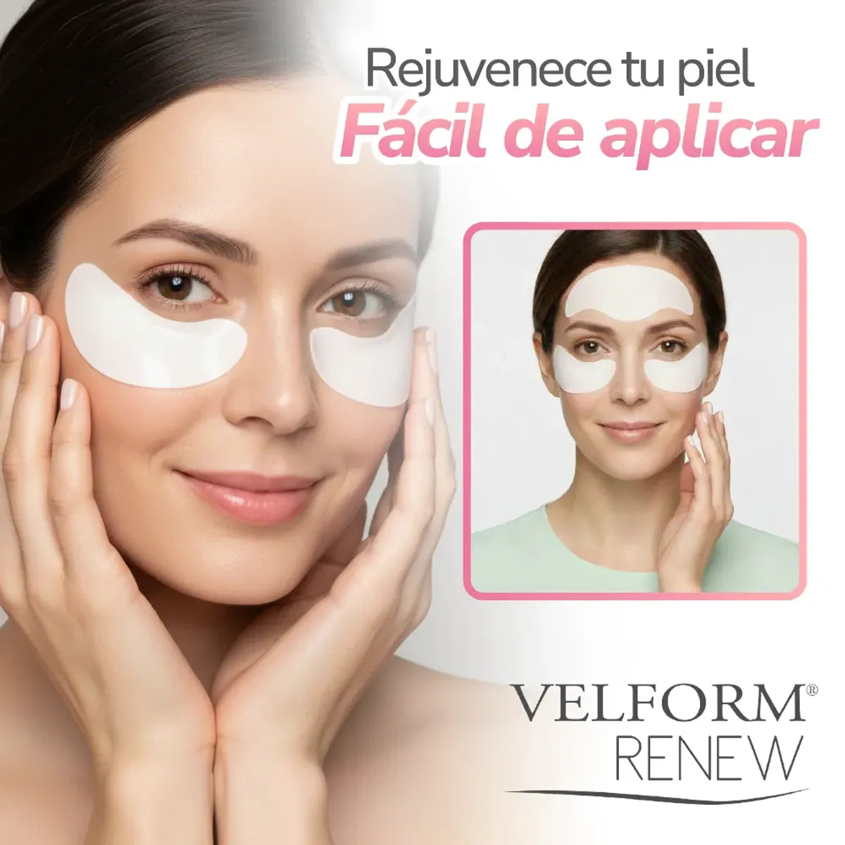 Velform Renew – Parches Faciales Rejuvenecedores con Ácido Hialurónico y Colágeno